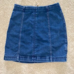 Free people denim mini skirt